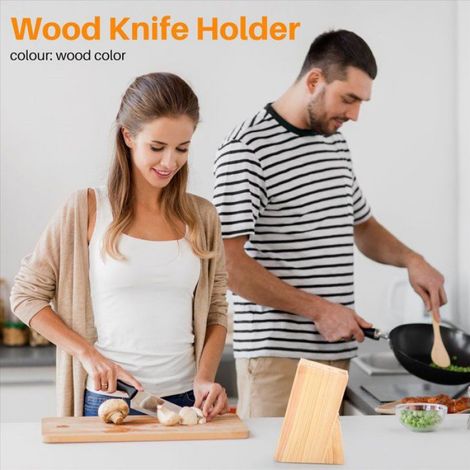 Cuisine Bois Porte-Couteau Bambou Couteau Bloc Support éTagèRe de Rangement Rack BoîTe de Rangement Organisateur Cuisine Outil (1/5)