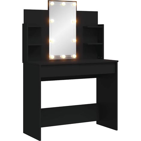 Maison Exclusive - Toeletta con Luci LED Nera 96x40x142 cm