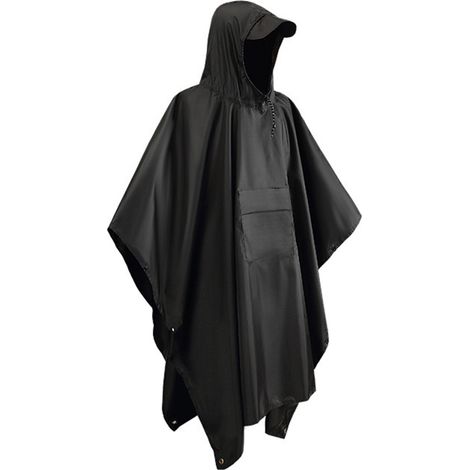 Cape imperméable portable, imperméable monobloc non jetable, imperméable multifonctionnel (1/5)