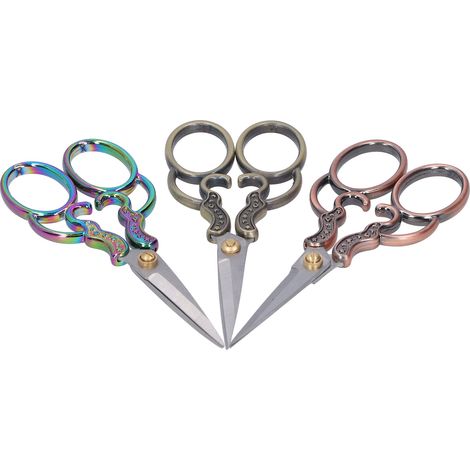 Ciseaux Vintage DIY en Alliage Zinc, 3 Pièces Bronze Laiton pour Couture (1/5)