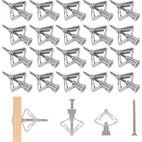 120 chevilles pour plaques de plâtre avec vis (60 briques creuses) (1/5)
