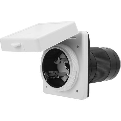 Prise d'entrée camping-car 50Amp 125/250V, boîtier étanche résistant UV, connexion sûre pour caravane, remplacement pièce électrique extérieure (1/5)
