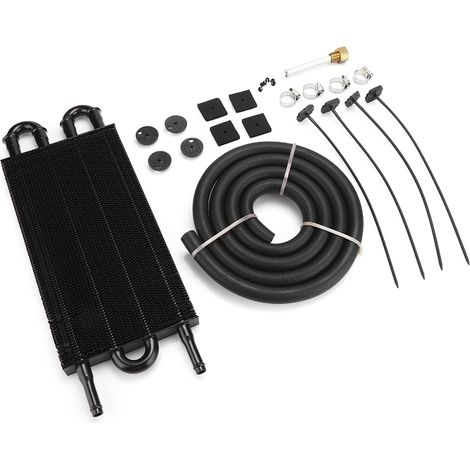 Radiateur de refroidisseur d'huile de transmission universel, pièces de modification automobile, 4 rangées, noir (1/5)