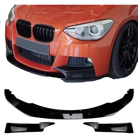 Spoiler delantero, plástico ABS, 1,5 cm de altura, negro brillante, compatible con el modelo Compact Series 1, 1 juego. (1/5)