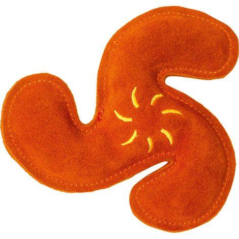 Aumüller Hundespielzeug aus Leder - Wurfstern, orange