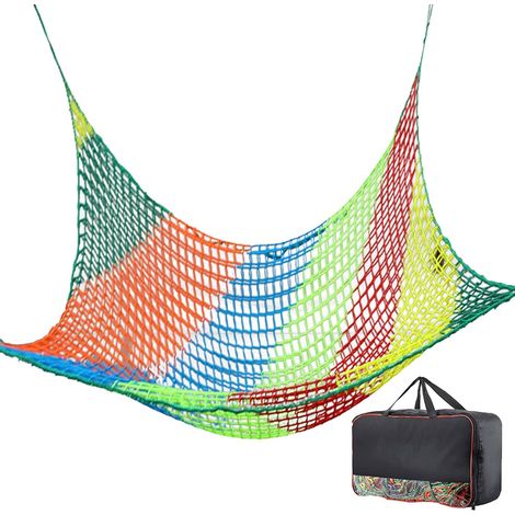 Filet D'escalade pour Aire de Jeux, Double Couche Filet de Protection de Sécurité Anti-Chute pour Enfants Robuste pour Jardin Balançoire Cabane Arbres Hamacs(Size:13m(310ft),Color:multicolor) (1/5)