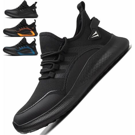 LaBlanc - Chaussures De Sécurité Hommes Femmes Avec Capuchon D'orteil En Acier - Entraîneurs De Sécurité Confortables Légers Smash Et Ponction De Chaussures De Travail Résistant Noir - 43 (1/5)