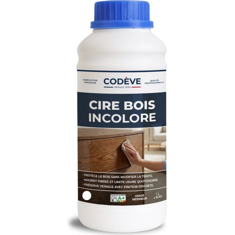 Cire Bois Incolore - 1 L - Codeve Bois - Pour L'entretien De Votre Bois Résineux En Pin, Sapin, épicéas Ou Mélèze. (1/4)