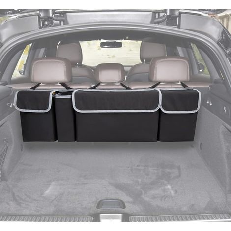 Lupex Shop - Borsa organizer bagagliaio auto, 4 Tasche Contenitori di Stoccaggio per Sedile Posteriore, dimensione: 90x26x9cm (1/4)
