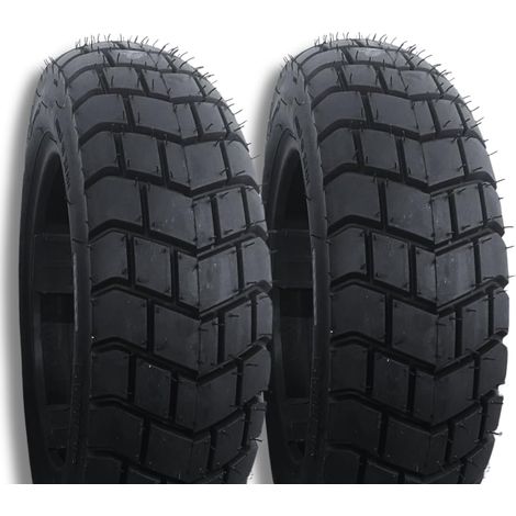 2 Pneumatici 100/90-10 per Piaggio Ape 50 Moto Scooter COPERTONI EGC10TSD RINFORZATI 8PR GOMME 61L (1/4)