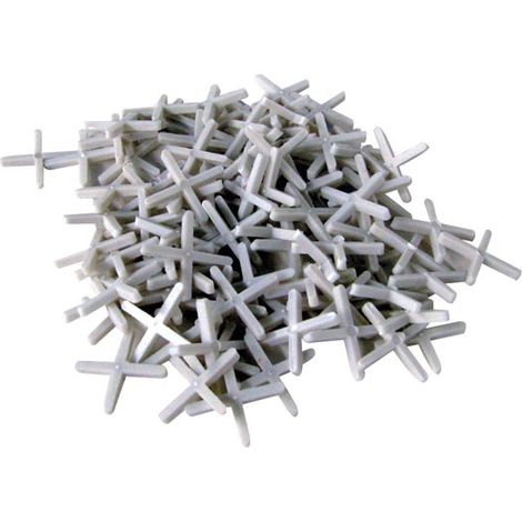 Toolland Fugenkreuz, 250 Stück, Kunststoff, Weiß, Fugenbreite 2 mm