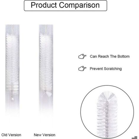 12Pcs Tube Brosse de Nettoyage,Goupillon Nettoyage,Brosse de Nettoyage Tube pour Bouteille, Tuyau Brosses de Nettoyage (1/4)