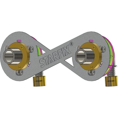 Sortie de cloison STARFIX 150 PER à glissement Ø 12 - M3/4" (20/27) coudée réglable - Anquier (1/3)