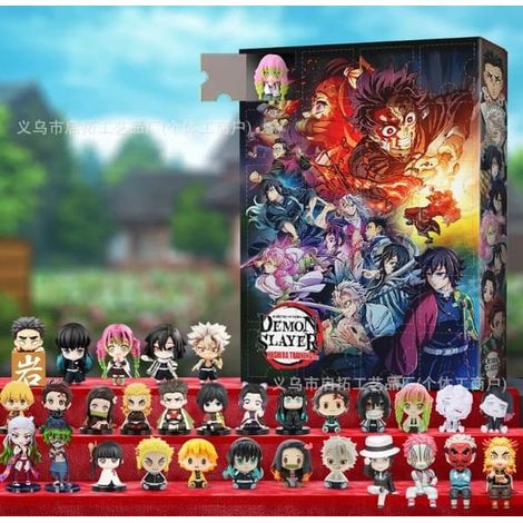 Calendrier de l'Avent Père Noël en verre de mer 2026 – Compte à rebours de Noël du Petit Père Noël Demon Slayer B (1/5)
