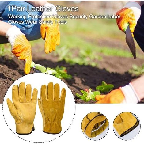 Filiyano-1 paire de gants de travail en cuir imperméables et résistants aux épines (1/5)