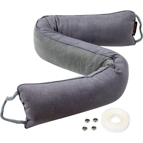 Gris Boudin de Porte Isolant Froid 93 cm, Bas de Porte Isolant Thermique, Anti Froid et Anti Bruit, Coussin de Porte Tissu (1/4)