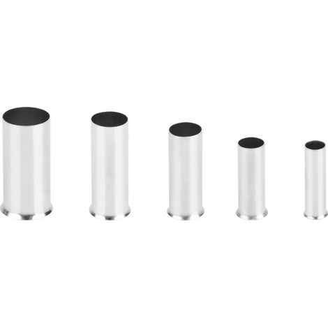 Kit d'assortiment de 125 cosses en cuivre non isolées à virole pour câbles électriques, calibres 1/2/4/5/7 AWG. (1/5)