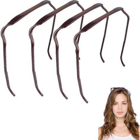 Set mit 4 Haarbändern, modische Damen-Haarbänder, Accessoires für dickes, lockiges Haar, für Make-up, Sport und Haarstyling (1/5)