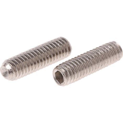 Vis sans tête, M3 x 10mm, tête Jeu de douilles hexagonales, en Acier Inoxydable Vis sans tête A4 316 ( Prix pour Sachet de 50 )