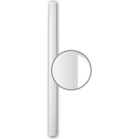 Fût de demi-colonne 116061 Profhome Colonne Élement décorative style Néo-Classicisme blanc (1/4)