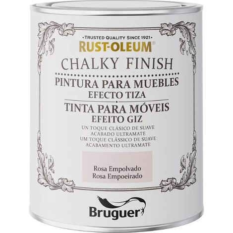 Rust-oleum chalky finish muebles rosa empolvado 750 ml