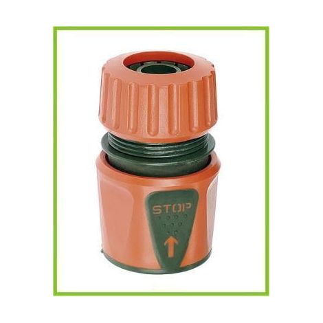 RACCORDO RAPIDO RAMPA PER TUBO DA GIARDINO 3/4" IN GOMMA CON FUNZIONE DI STOP