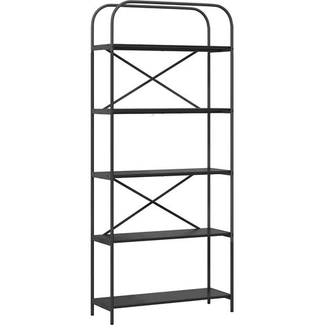 Maison Exclusive - Bücherregal Schwarz Eichen-Optik 80 x 30 x 183