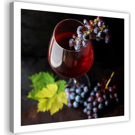 Tableau décoratif Raisin Rouge Vin 40x40 (1/5)