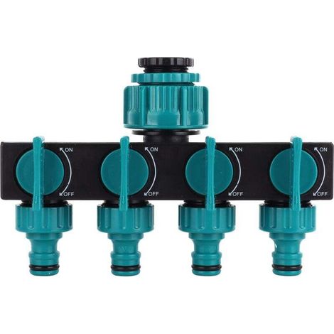 Distributeur de Tuyau d'Eau 4 Voies pour Robinet Irrigation Jardin Agricole (1/4)