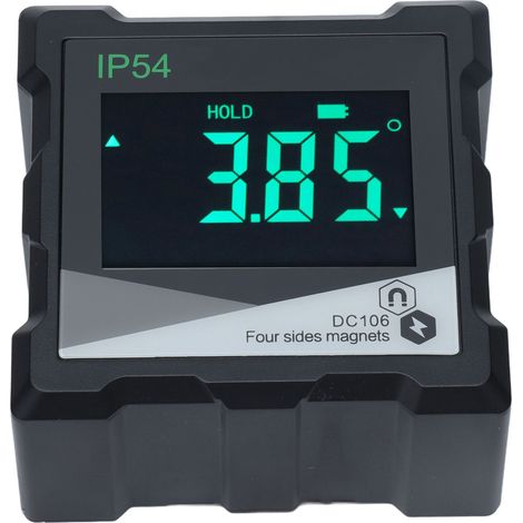 Inclinomètre numérique 4x90° avec écran LCD, équerre magnétique, étanche IP54 (1/5)