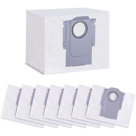 8 sacs à poussière pour aspirateurs Roborock S8+/ S8 Pro Ultra/ S7 MaxV Ultra/ S7 Pro Ultra/ Q7+/ Q7 Max+/ Q8 Max+/ Q5 Pro+, accessoires de remplacement pour station d'aspiration, sacs à poussière (1/4)