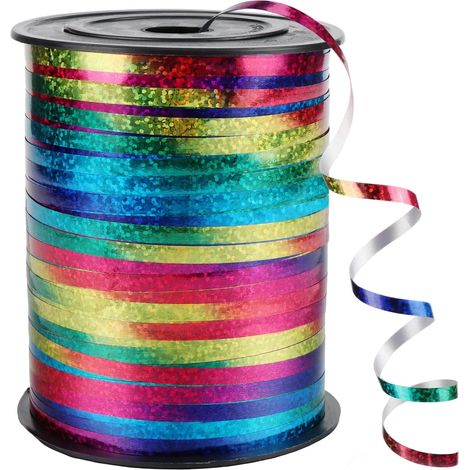 450 M / 500 yards Bobine Ruban, Ruban à Boucles Décoratif Cadeau Couleurs pour Mariage, Bricolage Art & Artisanat, Fête et Emballage Cadeau