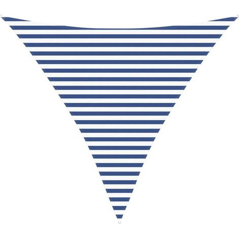 Voile d'ombrage à rayures bleues et blanches, 3,6 x 3,6 x 3,6 mètres (1/5)