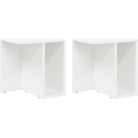 Maison Exclusive - Beistelltisch 2 pcs Weiß 37 x 32 x 40 cm Holzw
