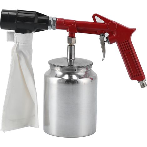 Pistolet de sablage pneumatique portable à alimentation continue, équipement d'élimination des impuretés avec abrasif (1/5)