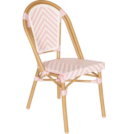 Oviala – Chaise de jardin en aluminium et rotin synthétique – Dossier haut 46 cm – Charge maximale 100 kg – Confort d'assise 42 cm (1/5)