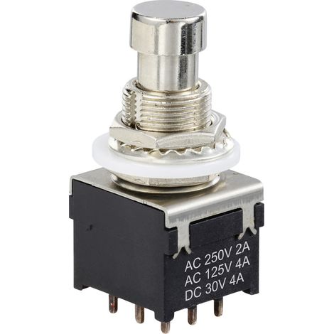 TRU COMPONENTS TC-12193712 Interrupteur de pression 3P2T avec broche droite Courant de commutation (