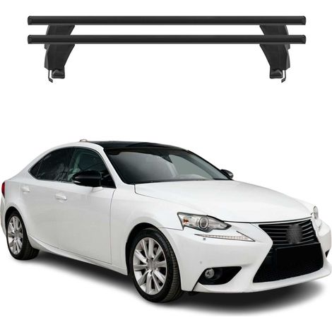 OMAC Dachträger Querträger Alu für Lexus IS III XE30 2014-2026 – Abschließbar – T-Nut – City-Crash-getestet – Max. 50 kg Schwarz (1/5)