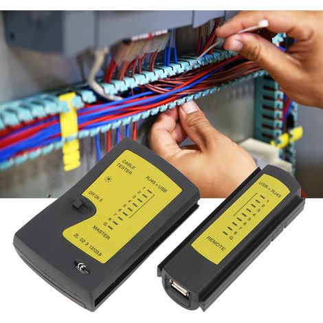 Testeur de câbles RJ45+USB professionnel YG468U : outil de test rapide et précis pour câbles téléphoniques et réseaux. (1/5)