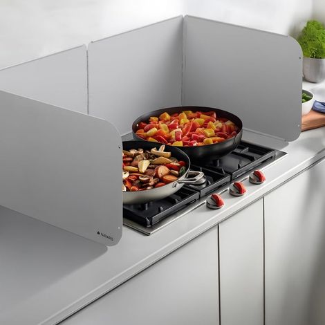 Küchenspritzschutz – Wandmontierter Küchenspritzschutz 80 x 40 x 30 cm für Gas-, Induktions- und Kochfelder (1/5)