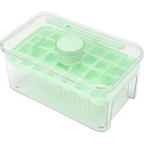 Eiswürfelform mit einfacher Entnahme, DIY-Eiswürfelform aus ABS und PET für Whiskey, Cocktails und andere kühle Getränke, Kaffeegrün, 1-lagig (1/5)