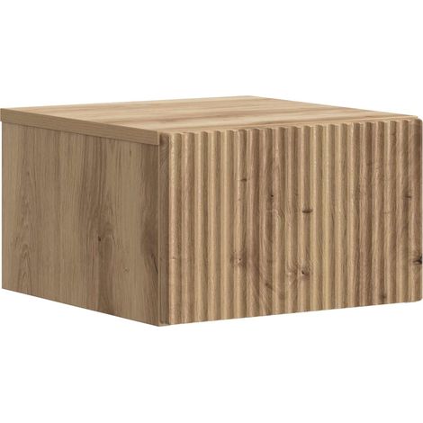 Mobiletto da notte a muro Rovere Artigianale 33 x 34,5 x 20 cm vidaXL