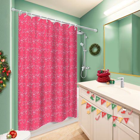 Rideau de douche imperméable en polyester 180x180 naturel rideau étanche pour cabine de douche (1/5)