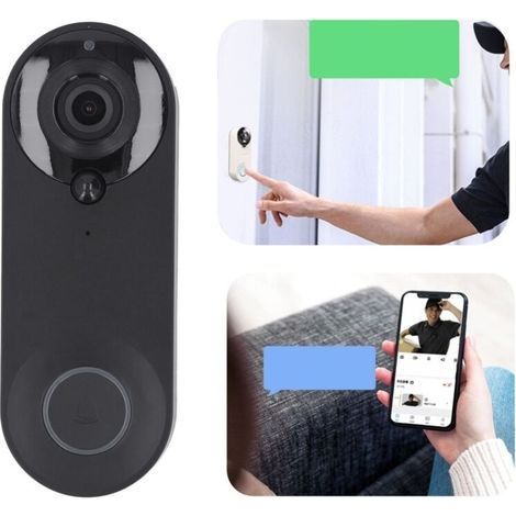 Sonnette vidéo WiFi sans fil 1080P, moniteur d'appel, caméra extérieure, système d'interphone vidéo (1/5)