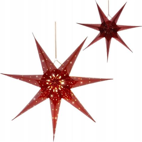Étoile de Noël en papier avec lumière 60 cm (1/5)