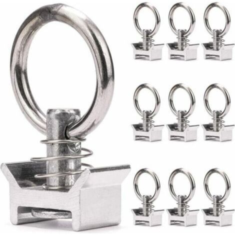10 pièces d’ancrages aéronautiques avec œil, charge maximale 1000 kg, barre de guidage pour fixation avion, pitons de fixation universels pour aviation (1/4)