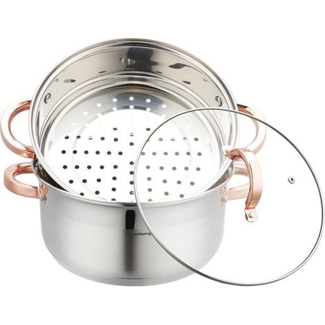 Pentola a vapore Klausberg, 3 pezzi, 24 cm, KB-7734 oro rosa (1/5)