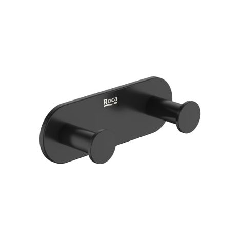PERCHA DOBLE HOTELS ROUND NEGRO MATE - Marca Roca