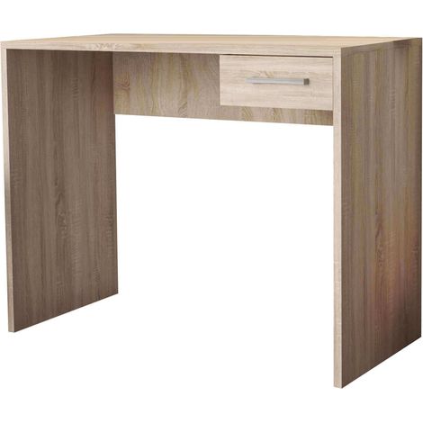 Schreibtisch PC -Schreibtisch Schlafzimmer mit Schlafzimmer mit Seitenschublade in Bilaminato Tommy - Moccasin