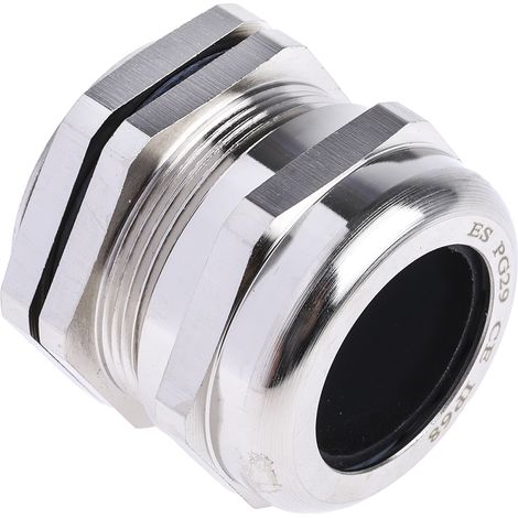 Presse-étoupe PG29 en Laiton nickelé pour câble de 18mm à 25mm, avec contre-écrous, IP68 ( Prix pour Paquet de 5 ) (1/3)
